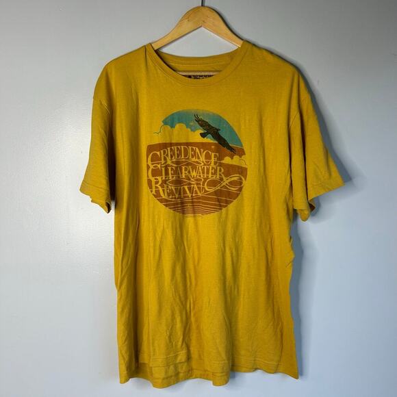 Liquid Blue Unisex Men’s Creedence Clearwater Revival Yellow Band T-Shirt XL - Picture 2 of 6